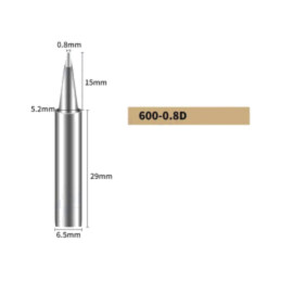 Vârf; tip şurubelniţă; 0,8mm; pentru staţie de lipit
