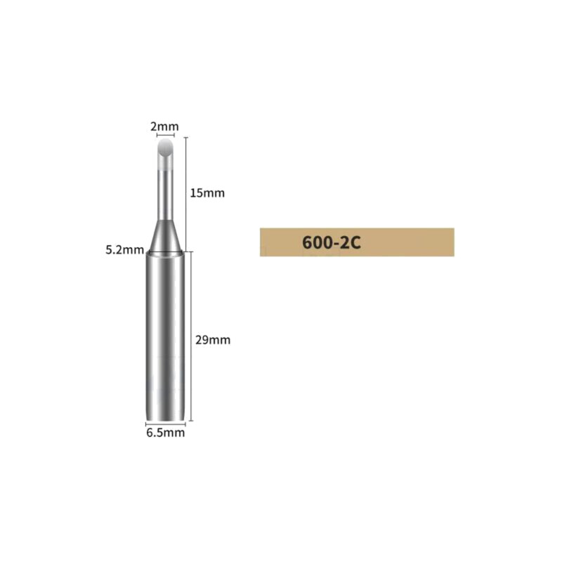 Vârf; despicat; 2mm; pentru staţie de lipit Vârf; despicat; 2mm; pentru staţie de lipit