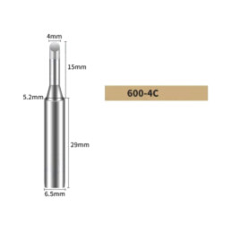 Vârf; despicat; 4mm; pentru staţie de lipit