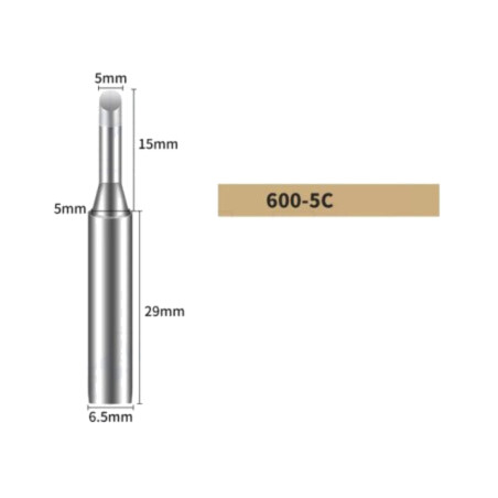 Vârf; despicat; 5mm; pentru staţie de lipit