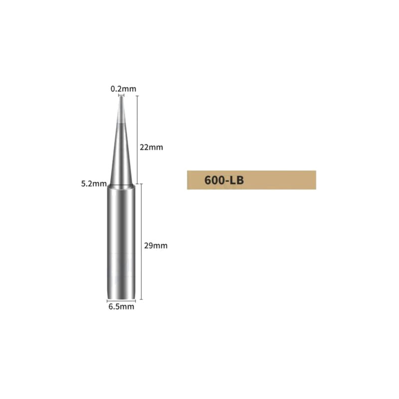 Vârf; conic; 0,2mm; pentru staţie de lipit