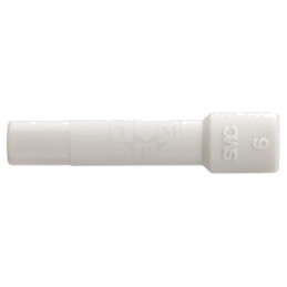 Obturator; polipropilenă; L: 47mm; albă; Ø: 16mm