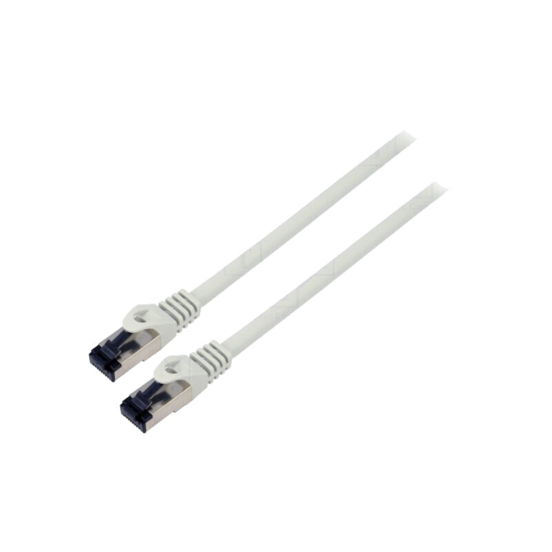 Patch cord; S/FTP; Cat 8.1; litat; Cu; LSZH; gri; 0,5m; 26AWG; Fire: 8