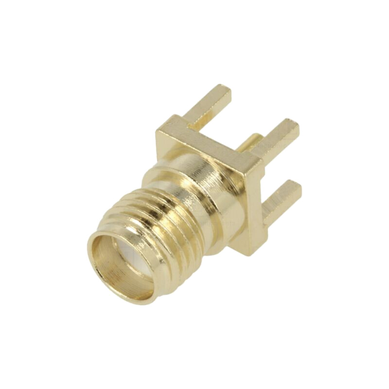 Conector: SMA; soclu; mamă; drept; THT; pentru PCB; PTFE; aurit Conector: SMA; soclu; mamă; drept; THT; pentru PCB; PTFE; aurit