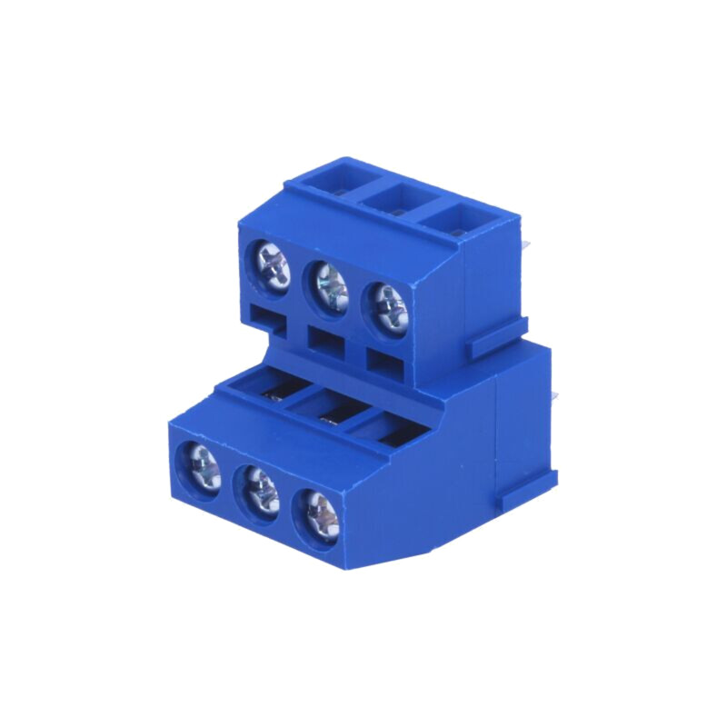 Regletă de conexiuni pt.PCB; în unghi 90°; 5mm; piste: 6