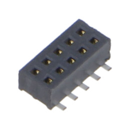 Conector: şiruri pini; mamă; PIN: 10; 1,27mm; gold flash; SMT; soclu