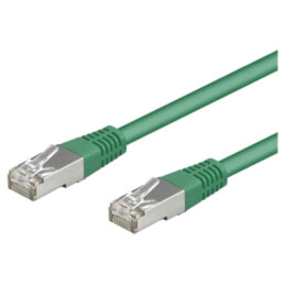 Patch cord; SF/UTP; 5e; litat; CCA; PVC; verde; 3m; 26AWG