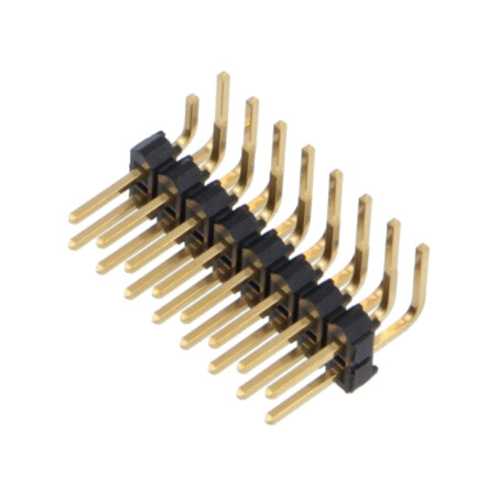 Conector: şiruri pini; şir pini; tată; PIN: 16; în unghi 90°; THT