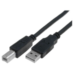 Cablu; USB 2.0; USB A mufă,USB B mufă; nichelat; 1,8m; negru; PVC