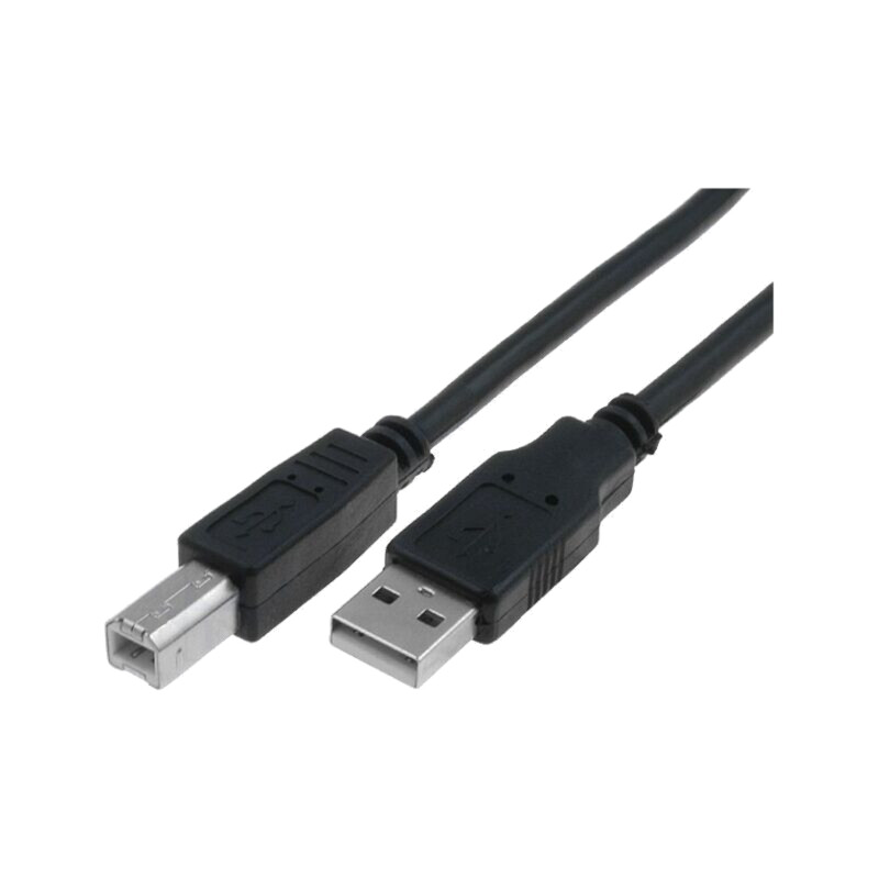 Cablu; USB 2.0; USB A mufă,USB B mufă; nichelat; 1,8m; negru; PVC Cablu; USB 2.0; USB A mufă,USB B mufă; nichelat; 1,8m; negru; PVC