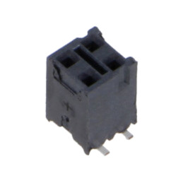 Conector: şiruri pini; mamă; PIN: 4; 2,54mm; aurit; SMT; soclu; rolă