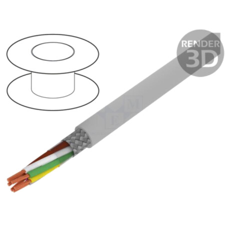 Cablu; BiT LiYCY; 6x0,5mm2; ecranat,tresă de cupru cositorit