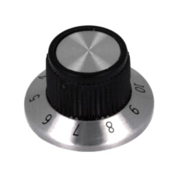 Buton rotativ; cu flanşă; plastic; Øax: 6,35mm; Ø15,2x14,2mm