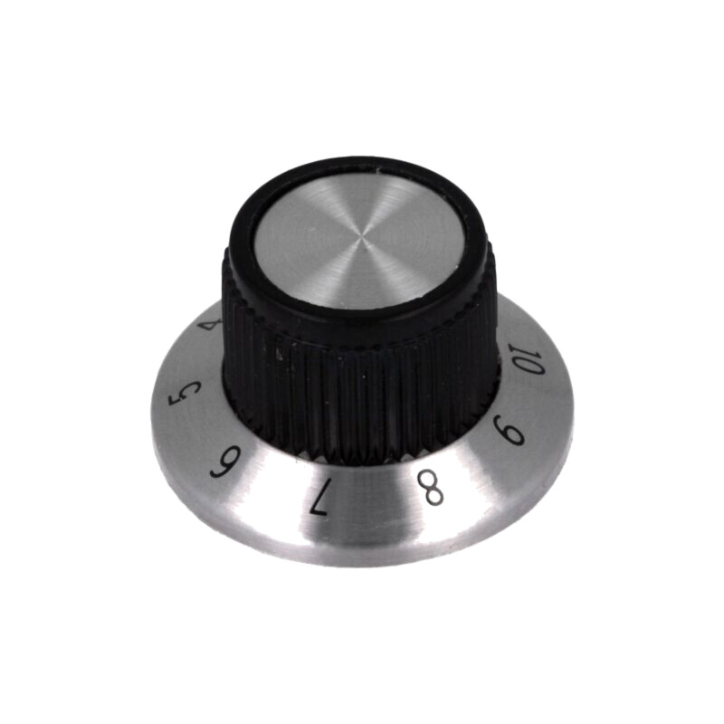 Buton rotativ; cu flanşă; plastic; Øax: 6,35mm; Ø15,2x14,2mm