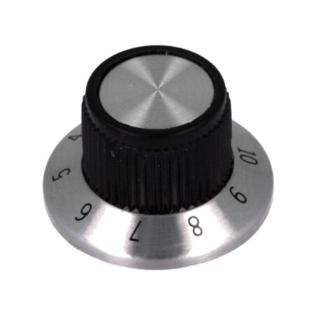 Buton rotativ; cu flanşă; plastic; Øax: 6,35mm; Ø15,2x14,2mm