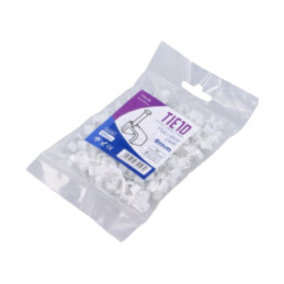 Element de susţinere; natural; pentru cablu plat; 100buc; cu cui