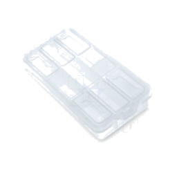 Container: colectiv; cu partiții; transparentă; 180x90x35mm; KNOX