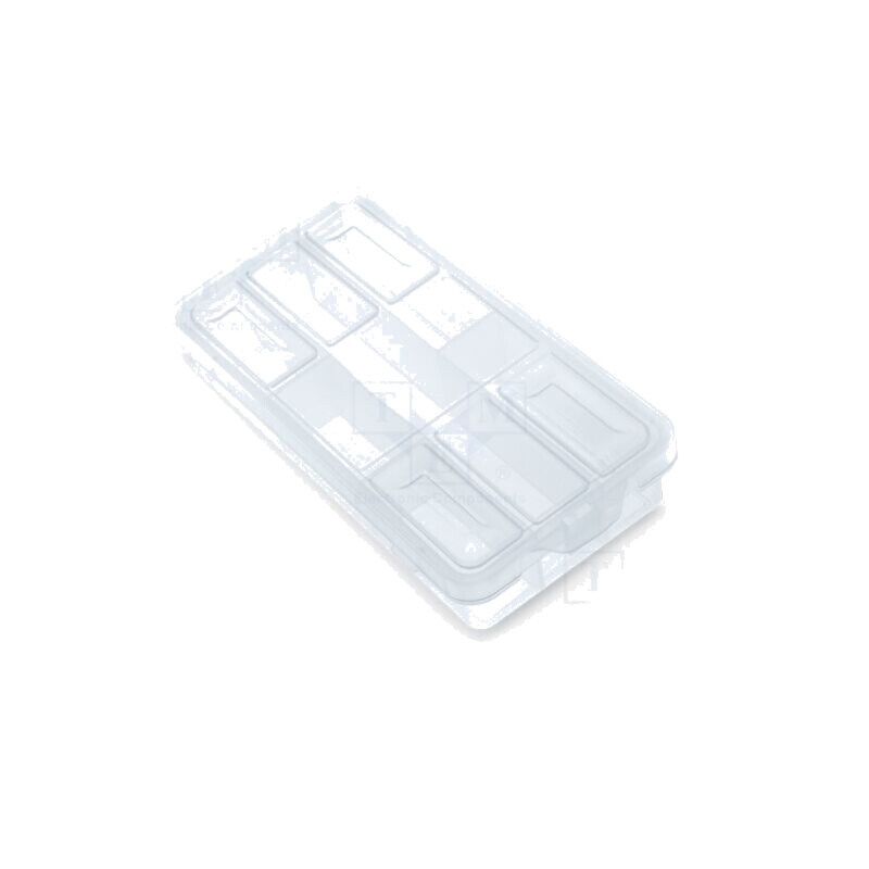 Container: colectiv; cu partiții; transparentă; 180x90x35mm; KNOX Container: colectiv; cu partiții; transparentă; 180x90x35mm; KNOX