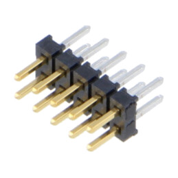 Conector: şiruri pini; tată; PIN: 10; 2mm; aurit; THT; şir pini