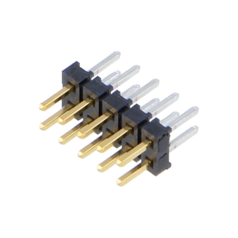 Conector: şiruri pini; tată; PIN: 10; 2mm; aurit; THT; şir pini Conector: şiruri pini; tată; PIN: 10; 2mm; aurit; THT; şir pini