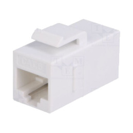 Adaptor; soclu; Cat: 6; Keystone,neecranaţi; Dispunere: 8p8c; albă