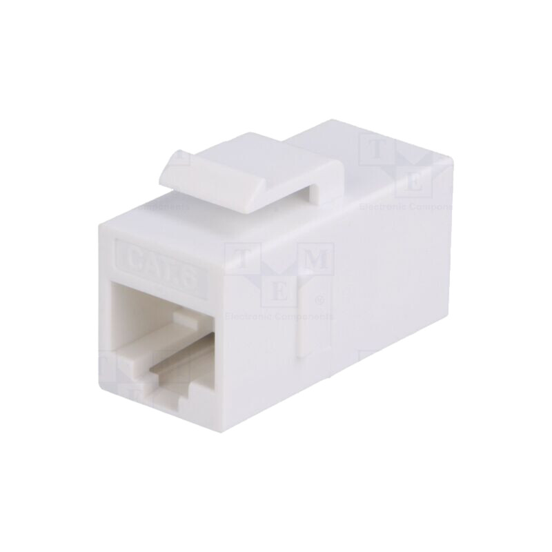 Adaptor; soclu; Cat: 6; Keystone,neecranaţi; Dispunere: 8p8c; albă
