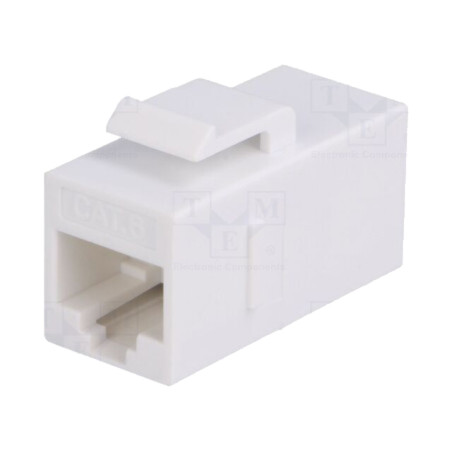 Adaptor; soclu; Cat: 6; Keystone,neecranaţi; Dispunere: 8p8c; albă