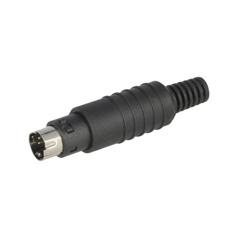 Conector: DIN mini; mufă; tată; PIN: 4; cu manşon; lipire; pe cablu Conector: DIN mini; mufă; tată; PIN: 4; cu manşon; lipire; pe cablu