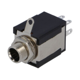 Conector: Jack 6,3mm; soclu; piste: 3; drept; pt.montare pe panou