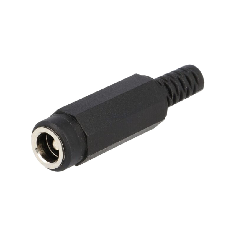 Conector: alimentare DC; mufă; tată; 5,5/2,5mm; cu manşon; lipire Conector: alimentare DC; mufă; tată; 5,5/2,5mm; cu manşon; lipire