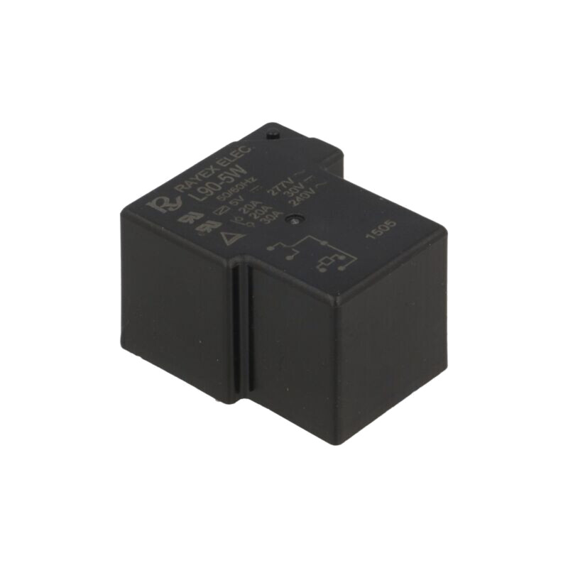 Releu: electromagnetic; SPDT; Ubobină: 5VDC; 30A; L90; PCB; 900mW Releu: electromagnetic; SPDT; Ubobină: 5VDC; 30A; L90; PCB; 900mW