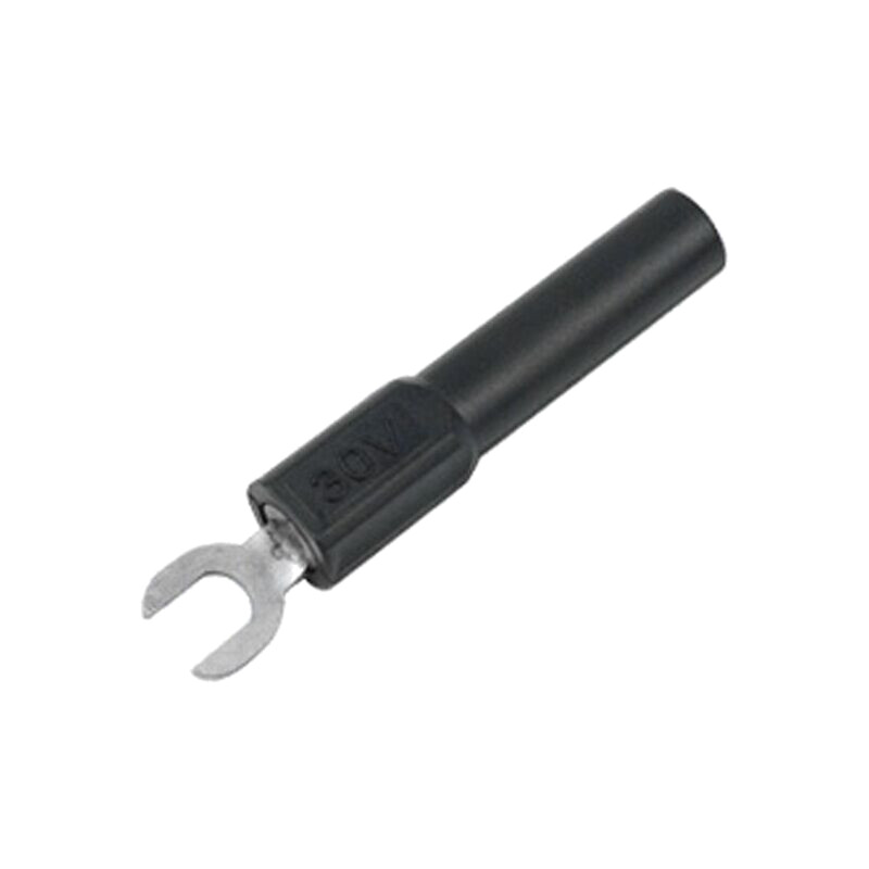 Adaptor; banană 4mm priză,mufă tip furcă; 60VDC; 36A; neagră
