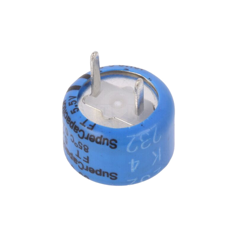 Supercondensator; THT; 0,1F; 5,5VDC; -20÷80%; Raster: 5,08mm; 16Ω