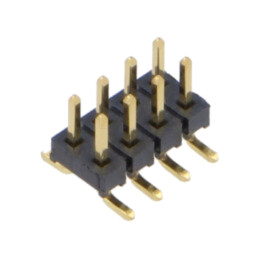 Conector: şiruri pini; tată; PIN: 8; 2mm; aurit; SMT; şir pini