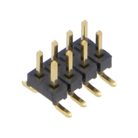 Conector: şiruri pini; tată; PIN: 8; 2mm; aurit; SMT; şir pini