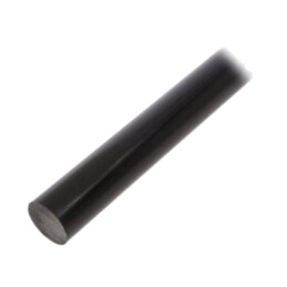 Tijă; Ø: 10mm; L: 500mm; neagră; extrudate; manşon