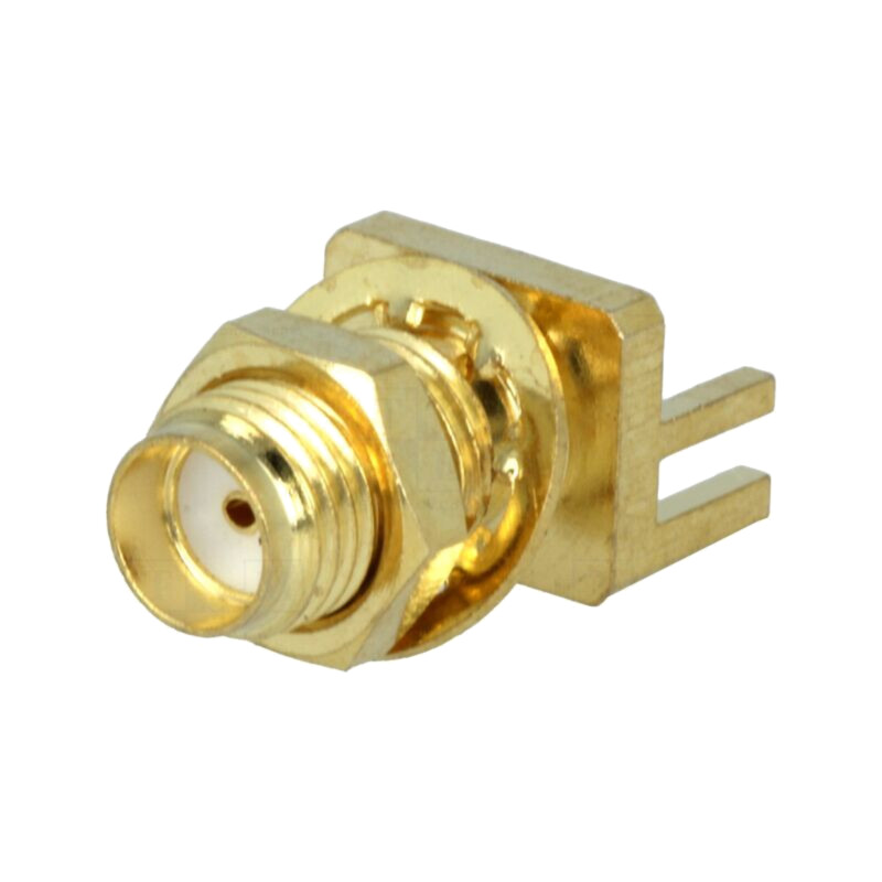 Conector: SMA; soclu; mamă; de margine,cu piuliţă de montare; SMT Conector: SMA; soclu; mamă; de margine,cu piuliţă de montare; SMT
