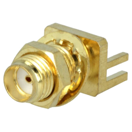 Conector: SMA; soclu; mamă; de margine,cu piuliţă de montare; SMT