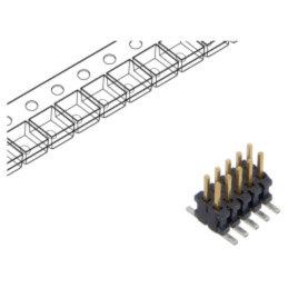 Conector: şiruri pini; tată; PIN: 10; 1,27mm; aurit; SMT; soclu; rolă