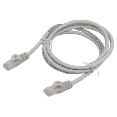 Patch cord; U/UTP; 6; litat; Cu; PVC; gri; 1,5m; 26AWG; Øcablu: 6,2mm