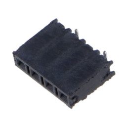 Conector: şiruri pini; mamă; PIN: 4; 2,54mm; aurit; SMT; soclu; rolă