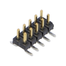 Conector: şiruri pini; tată; PIN: 10; 2mm; aurit; SMT; şir pini