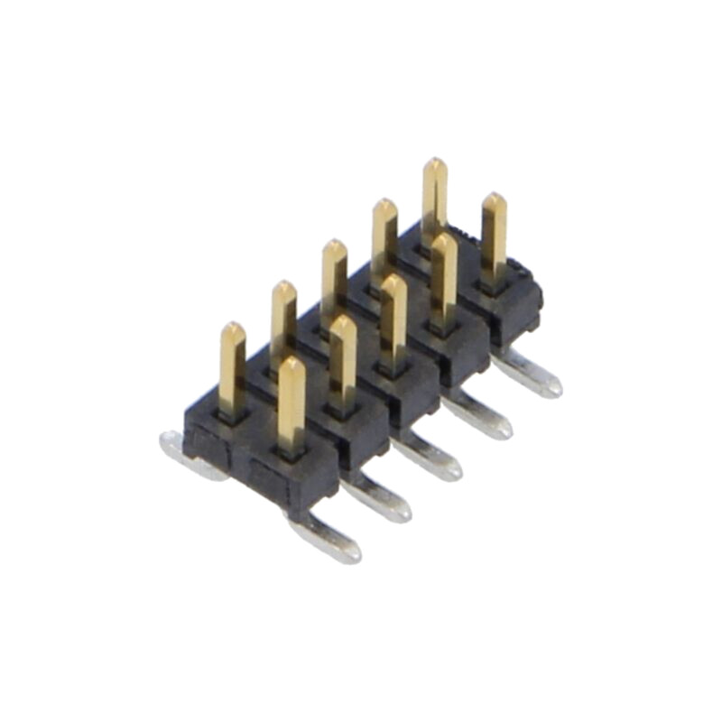 Conector: şiruri pini; tată; PIN: 10; 2mm; aurit; SMT; şir pini Conector: şiruri pini; tată; PIN: 10; 2mm; aurit; SMT; şir pini