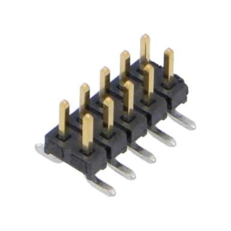 Conector: şiruri pini; tată; PIN: 10; 2mm; aurit; SMT; şir pini