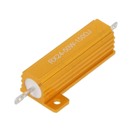 Rezistor: bobinat; cu radiator; 150Ω; 50W; ±5%; 50ppm/°C; pt.lipit