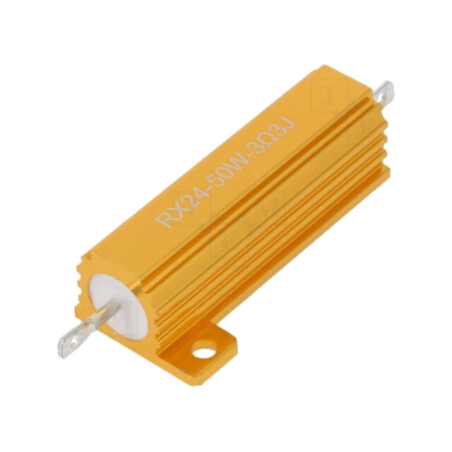 Rezistor: bobinat; cu radiator; 3,3Ω; 50W; ±5%; 50ppm/°C; pt.lipit