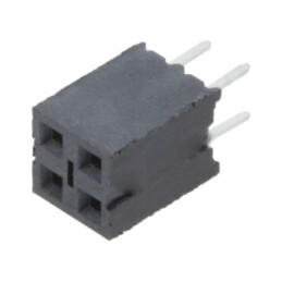 Conector: şiruri pini; soclu; tată; PIN: 4; drept; 2,54mm; THT; 2x2