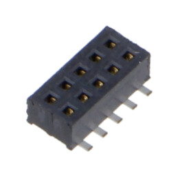 Conector: şiruri pini; mamă; PIN: 10; 1,27mm; gold flash; SMT; soclu