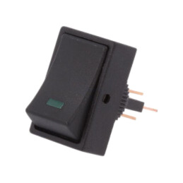 ROCKER; SPST; Poz: 2; ON-OFF; 25A/12VDC; verde; LED,punctuală; 12VDC