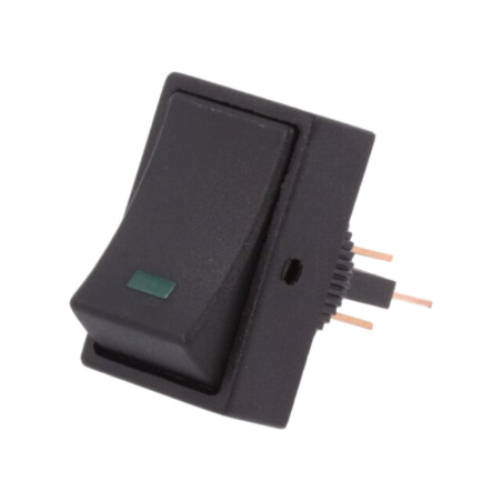 ROCKER; SPST; Poz: 2; ON-OFF; 25A/12VDC; verde; LED,punctuală; 12VDC